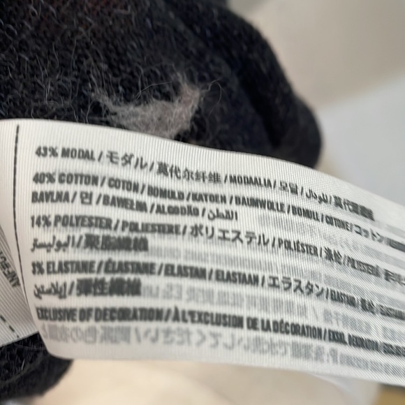 ✨ Abercrombie & Fitch Good Girls Bad Habits Loose Cropped Knit Tank Navy Sz S - Picture 10 of 10